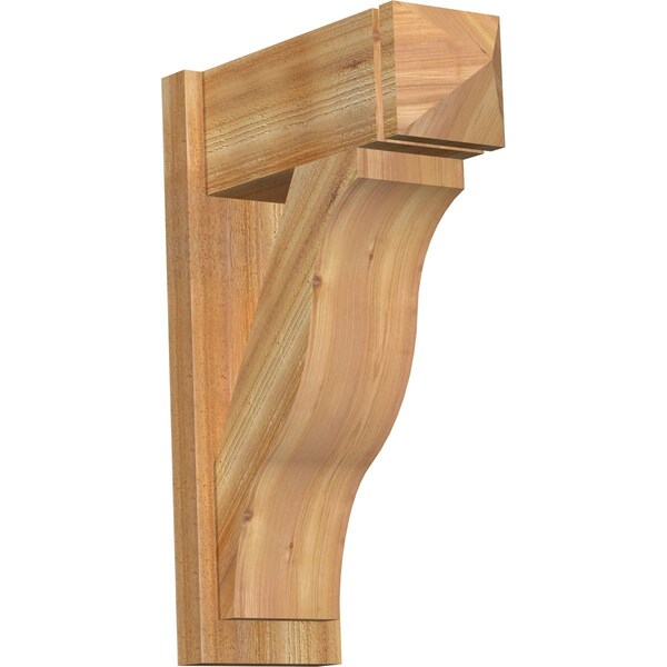 Ekena Millwork Funston Rough Sawn Arts and Crafts Outlooker, Western Red Cedar, 8"W x 20"D x 28"H OUT08X20X28FST03RWR - main